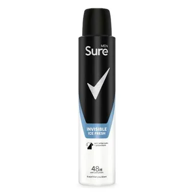 Sure Men Anti-perspirant Aerosol Invisible Ice Fresh 200